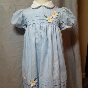 Girl's Blue Daisy Dress Size 6